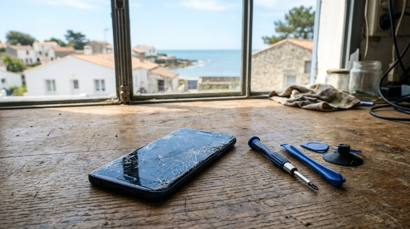 Écran cassé sur Samsung Galaxy dans le Médoc : prix et délai de réparation